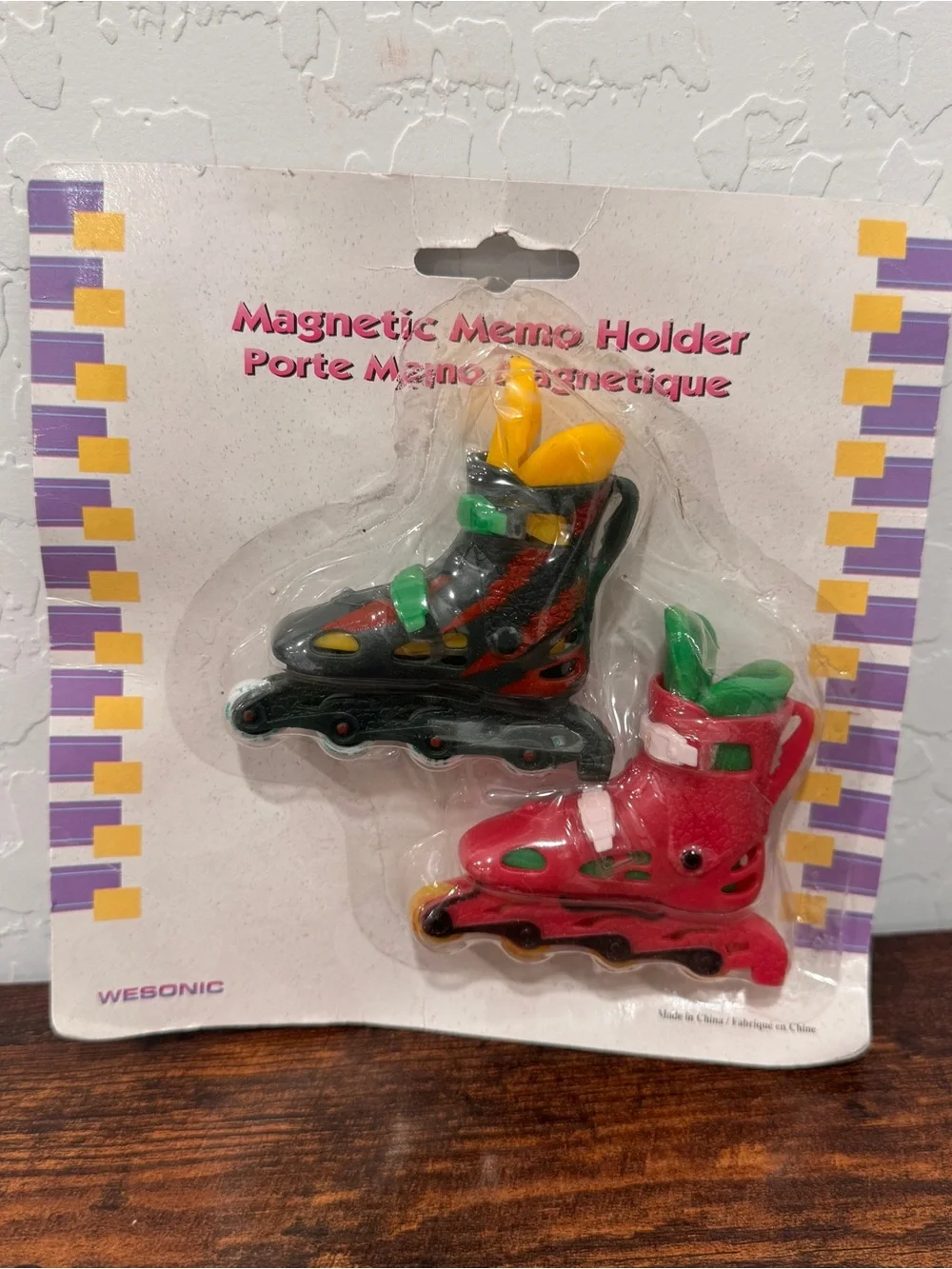 Vintage Roller Skate Magnetic Memo Holders Retro 90s Nostalgia NOS New